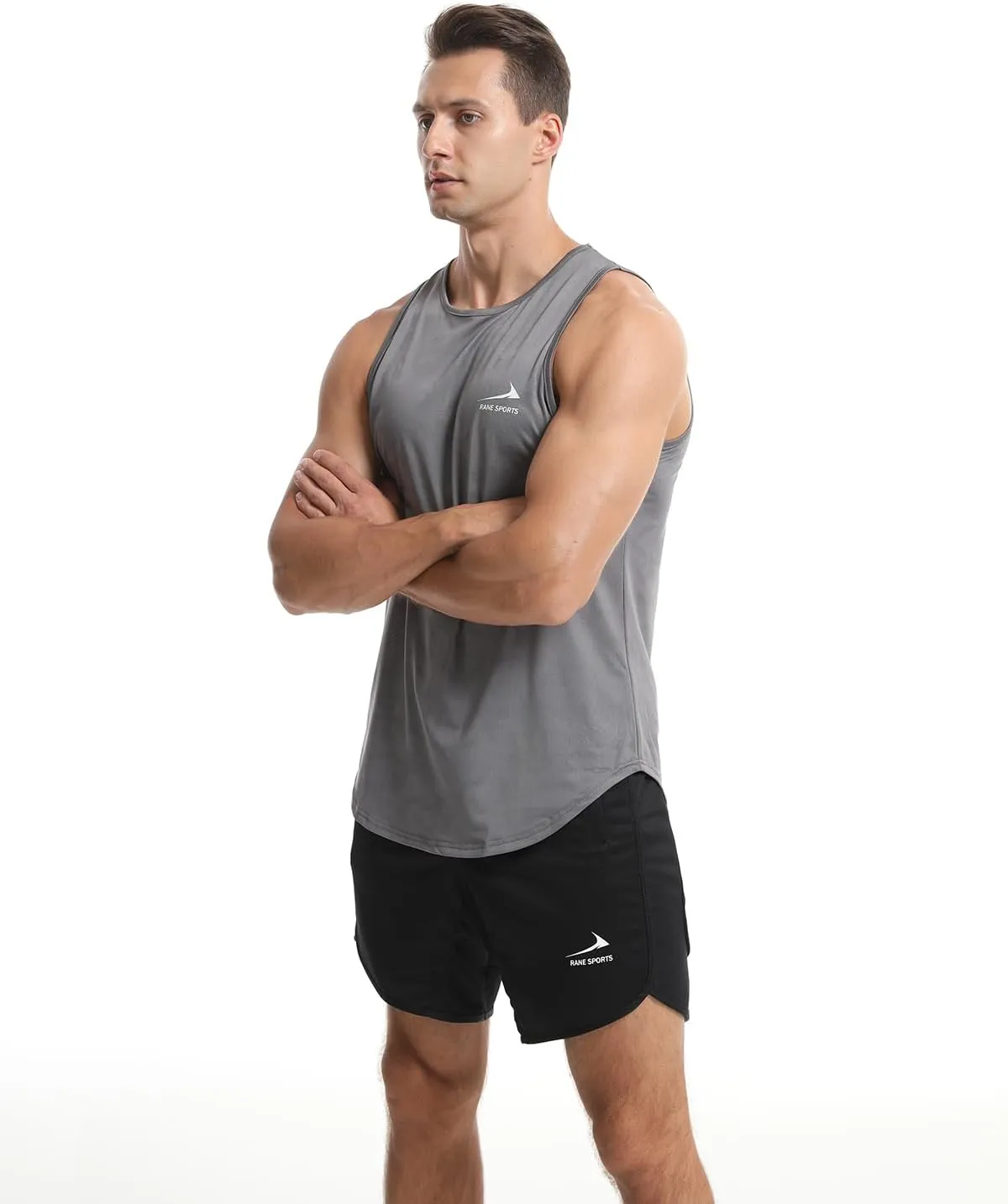 Men's Tank Tops Quick Dry Workout Top Mesh Running Sleeveless Shirts for Bodybuilding Gym Fitness Training