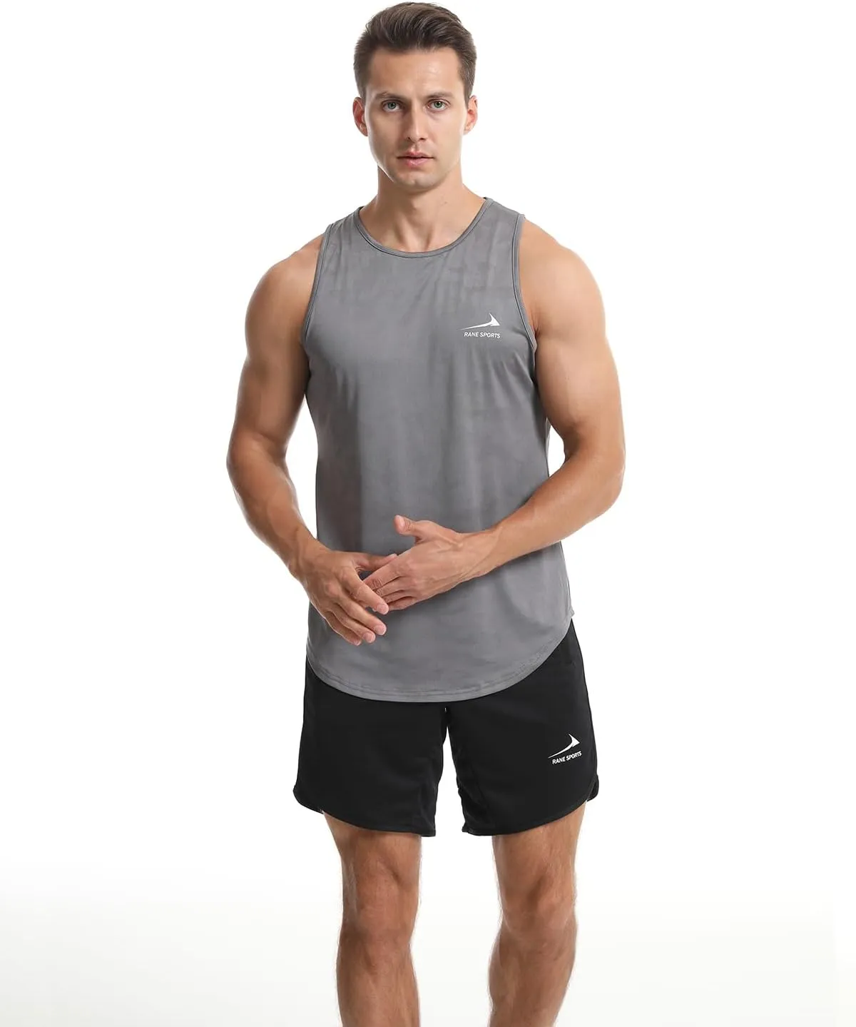 Men's Tank Tops Quick Dry Workout Top Mesh Running Sleeveless Shirts for Bodybuilding Gym Fitness Training