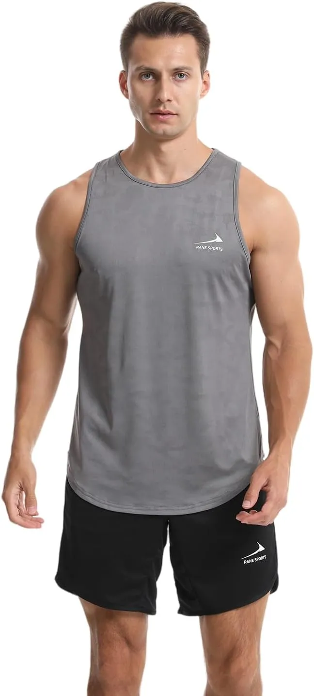 Men's Tank Tops Quick Dry Workout Top Mesh Running Sleeveless Shirts for Bodybuilding Gym Fitness Training