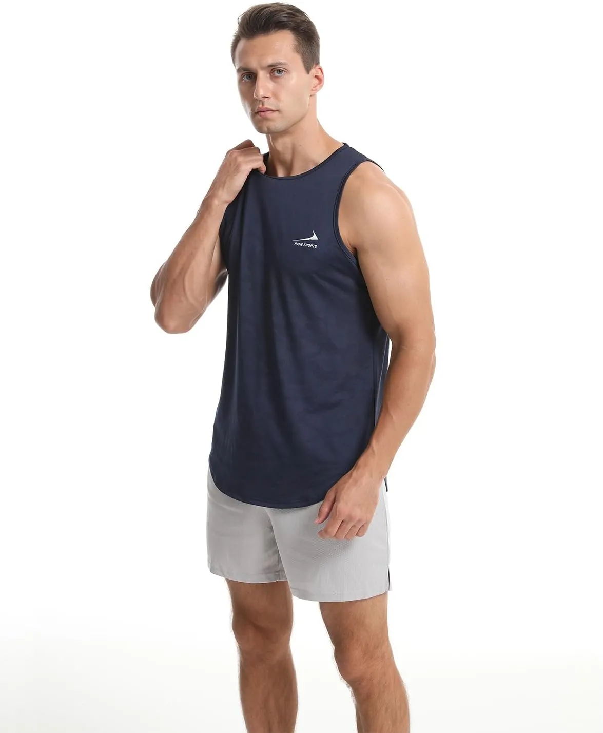 Men's Tank Tops Quick Dry Workout Top Mesh Running Sleeveless Shirts for Bodybuilding Gym Fitness Training