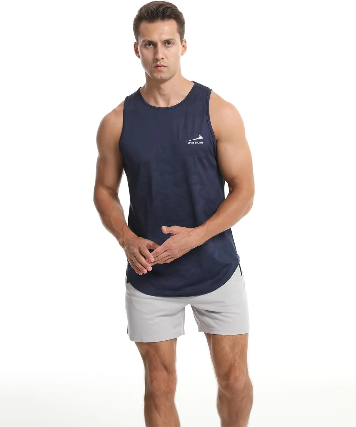 Men's Tank Tops Quick Dry Workout Top Mesh Running Sleeveless Shirts for Bodybuilding Gym Fitness Training