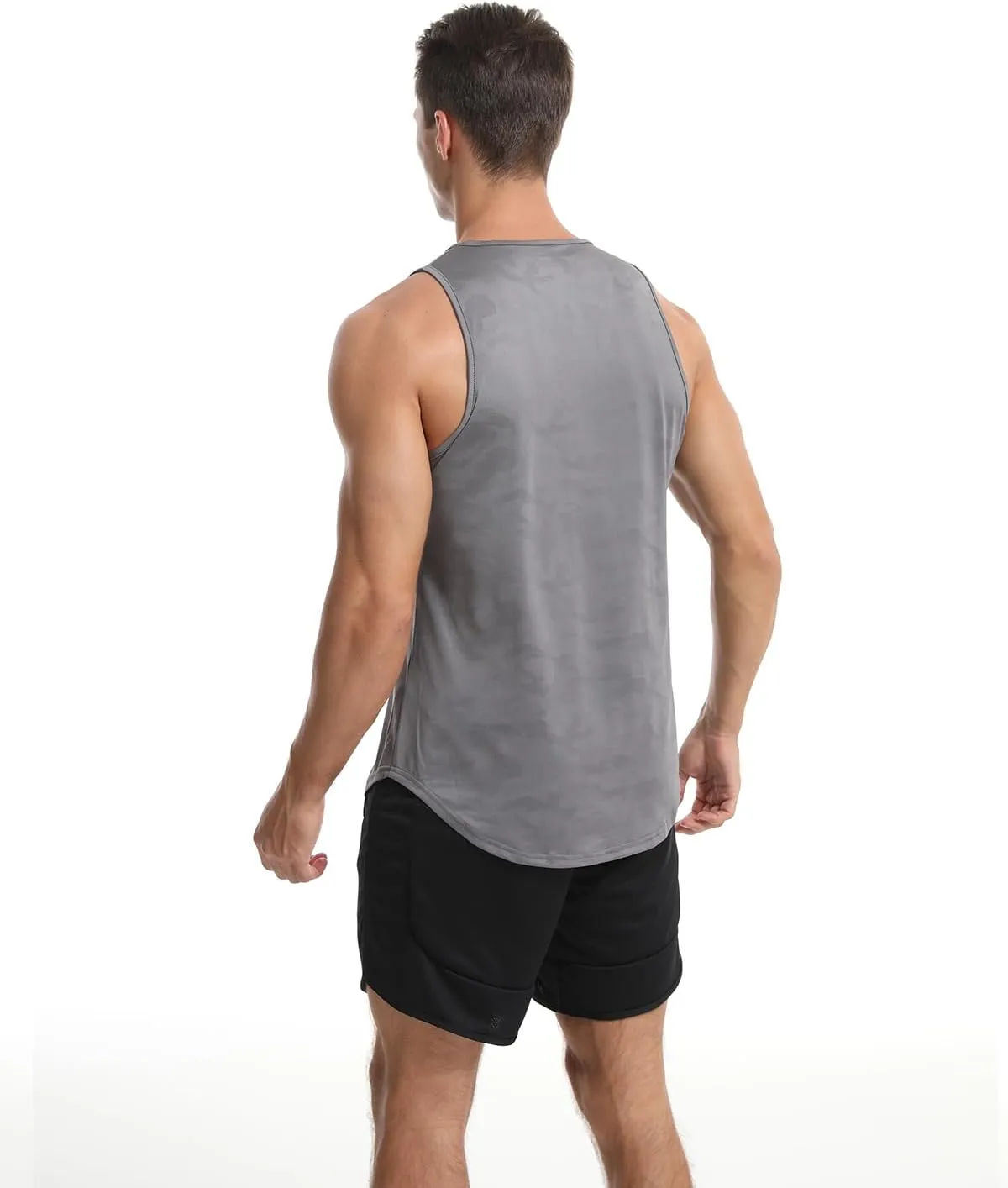 Men's Tank Tops Quick Dry Workout Top Mesh Running Sleeveless Shirts for Bodybuilding Gym Fitness Training
