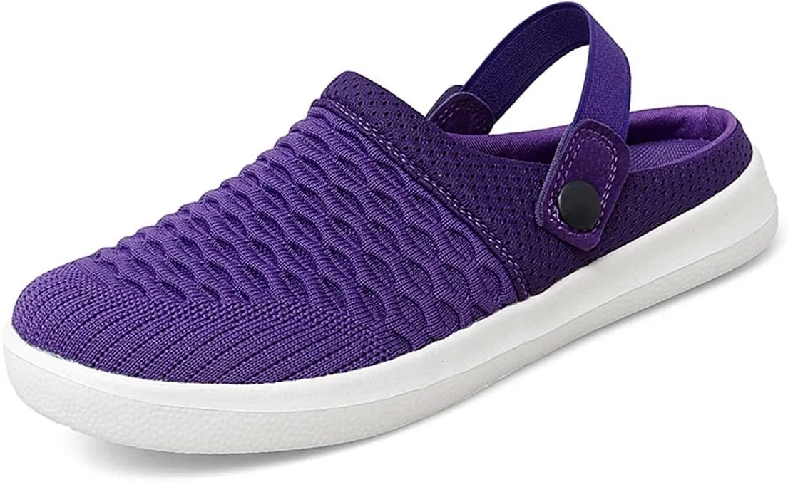 Men's Women's Summer Flat Sole Light Weight Breathable Mesh Quick Dry Beach Slippers Anti-Slip Garden Sandals Clogs Shoes Indoor Outdoor