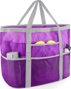 Mesh Beach Bag - Large Tote Bag for Family, Toys & Vacation Essentials
