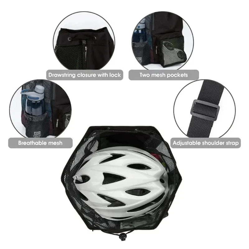 Mesh Drawstring Backpack Beachbag Snorkel bag