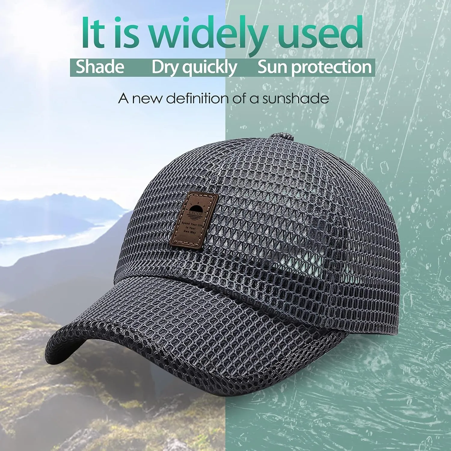 Mesh Hats for Men,Breathable Full Mesh Caps for Men,Quick Dry Cooling Caps for Women,Lightweight Trucker Sports Hats