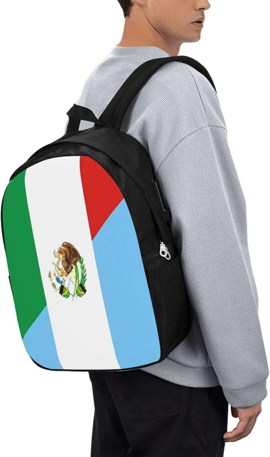 Mexico Guatemala Guatemalan Flag Laptop Backpacks Travel Backpack Casual Business Daypack Sport Rucksack Computer Bag Fits up to 17 Inch Notebook with USB Port