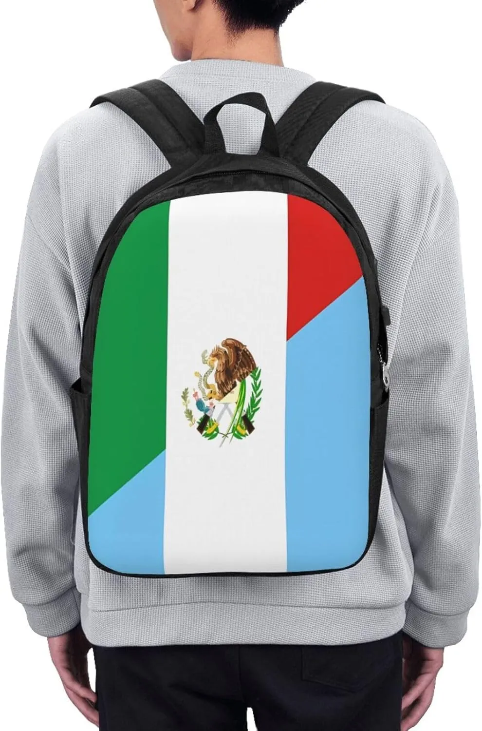 Mexico Guatemala Guatemalan Flag Laptop Backpacks Travel Backpack Casual Business Daypack Sport Rucksack Computer Bag Fits up to 17 Inch Notebook with USB Port