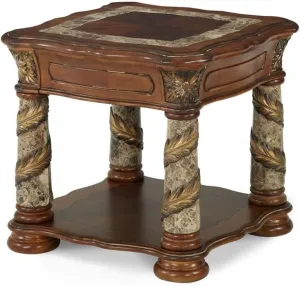 Michael Amini Villa Valencia Table, Extra Large, Classic Chestnut