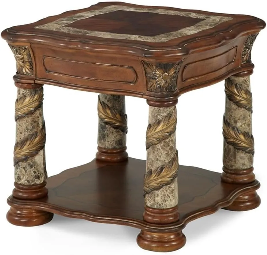 Michael Amini Villa Valencia Table, Extra Large, Classic Chestnut