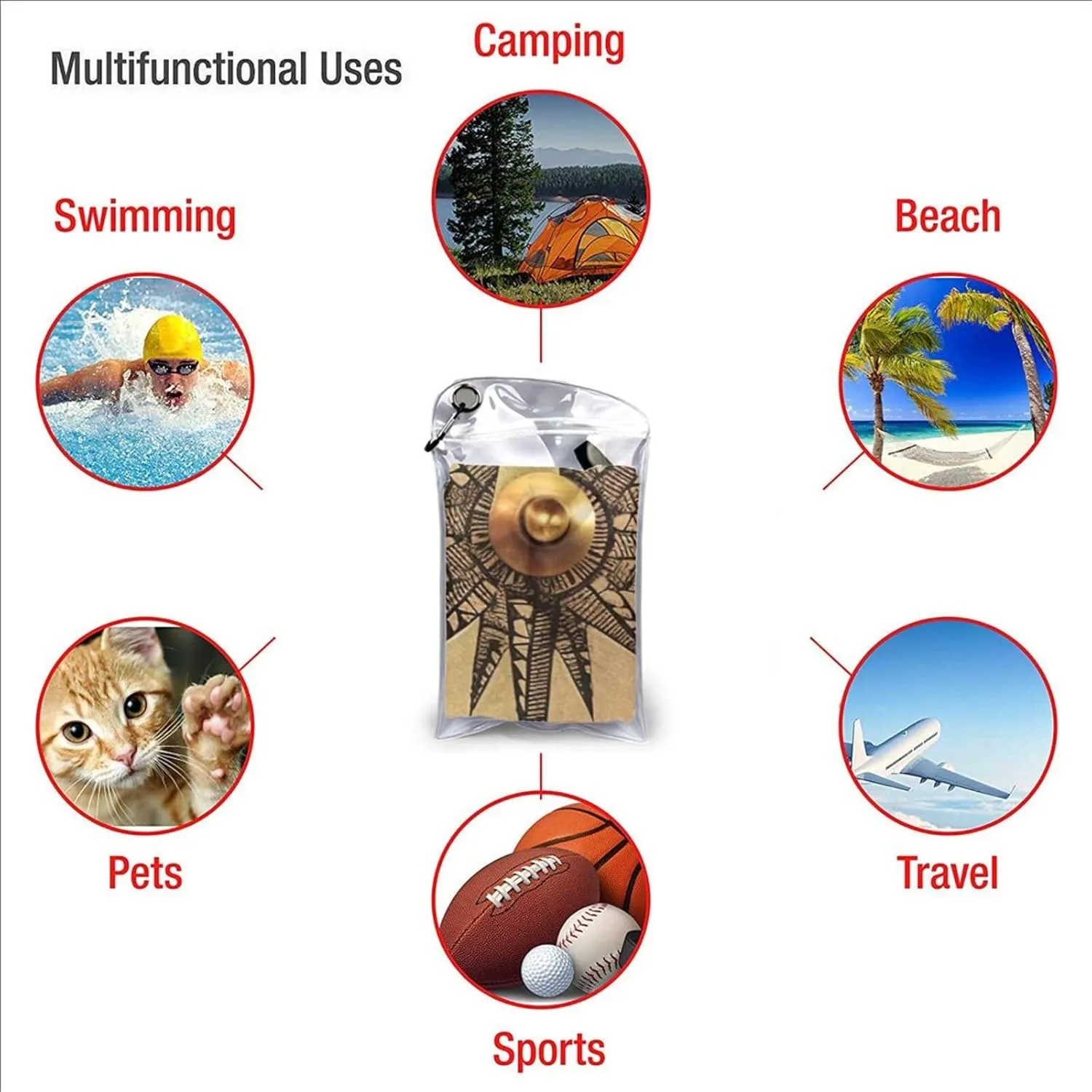 Microfiber Lightweight Beach Towel Sand Free Quick Dry Absorbent Camping Towels Law of the Compass Navigation Compact Gym Towel Ultra Soft Bath Towels Travel Sports Towel for Adult Gift 27.5"x55"