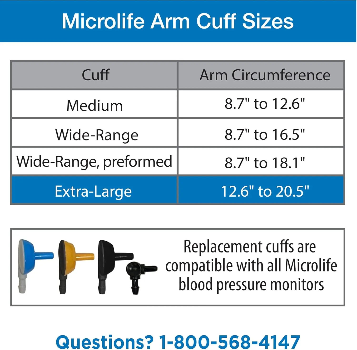 Microlife Replacement Blood Pressure Cuff (Extra Large (12.6-20.5 inch))