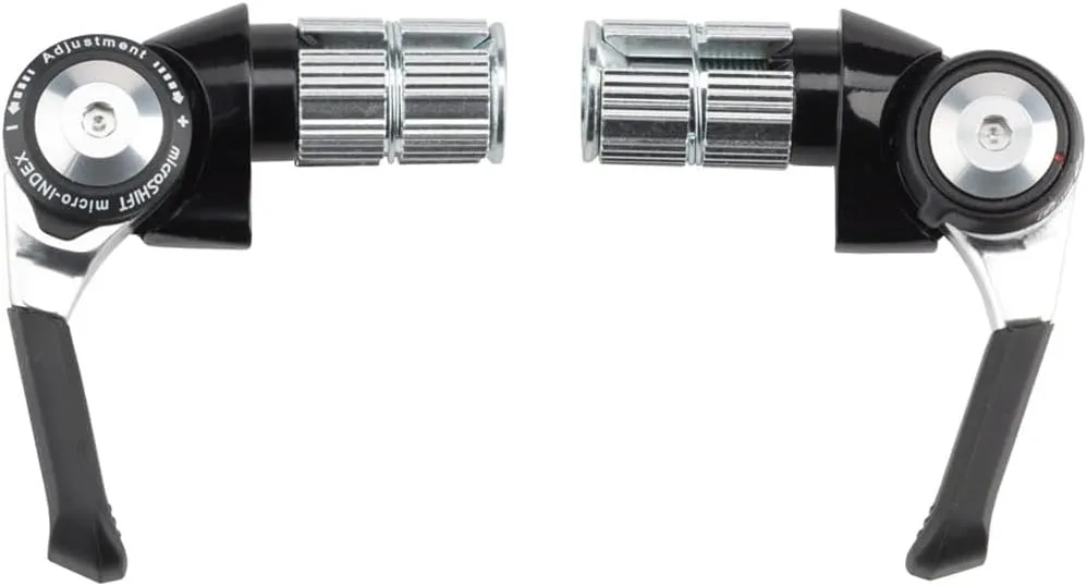 microSHIFT | Bar End Shifter Set | 8-Speed Road | Double/Triple | Shimano Compatible | Black