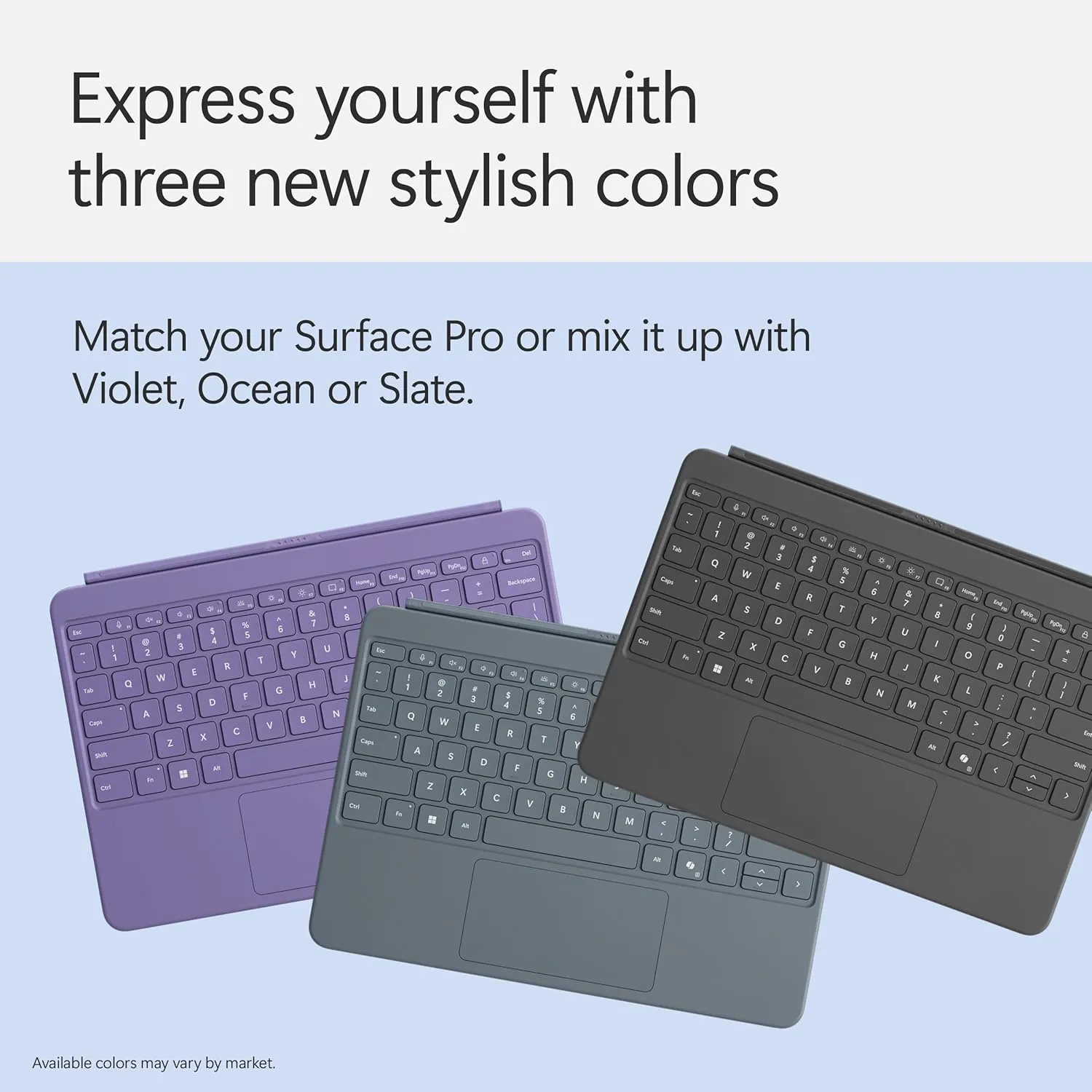 Microsoft Surface Pro Keyboard for Surface Pro 12" Device, Keyboard Only, Alcantara Material, Slate