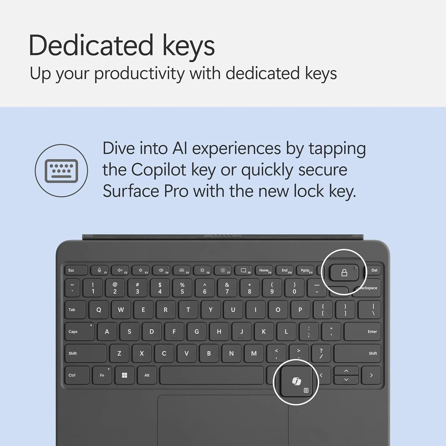 Microsoft Surface Pro Keyboard for Surface Pro 12" Device, Keyboard Only, Alcantara Material, Slate