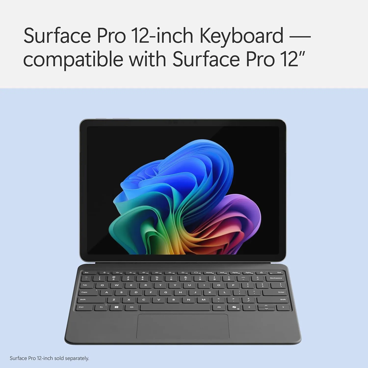 Microsoft Surface Pro Keyboard for Surface Pro 12" Device, Keyboard Only, Alcantara Material, Slate