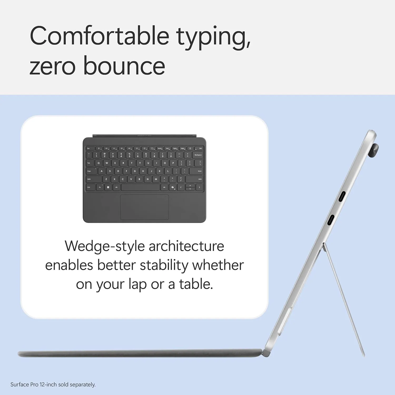 Microsoft Surface Pro Keyboard for Surface Pro 12" Device, Keyboard Only, Alcantara Material, Slate