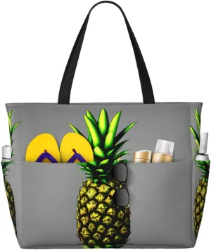 Mid Century Modern Spacious Large Capacity Beach Travel Bag - Foldable Beach Bag Tote Bag With Zipper