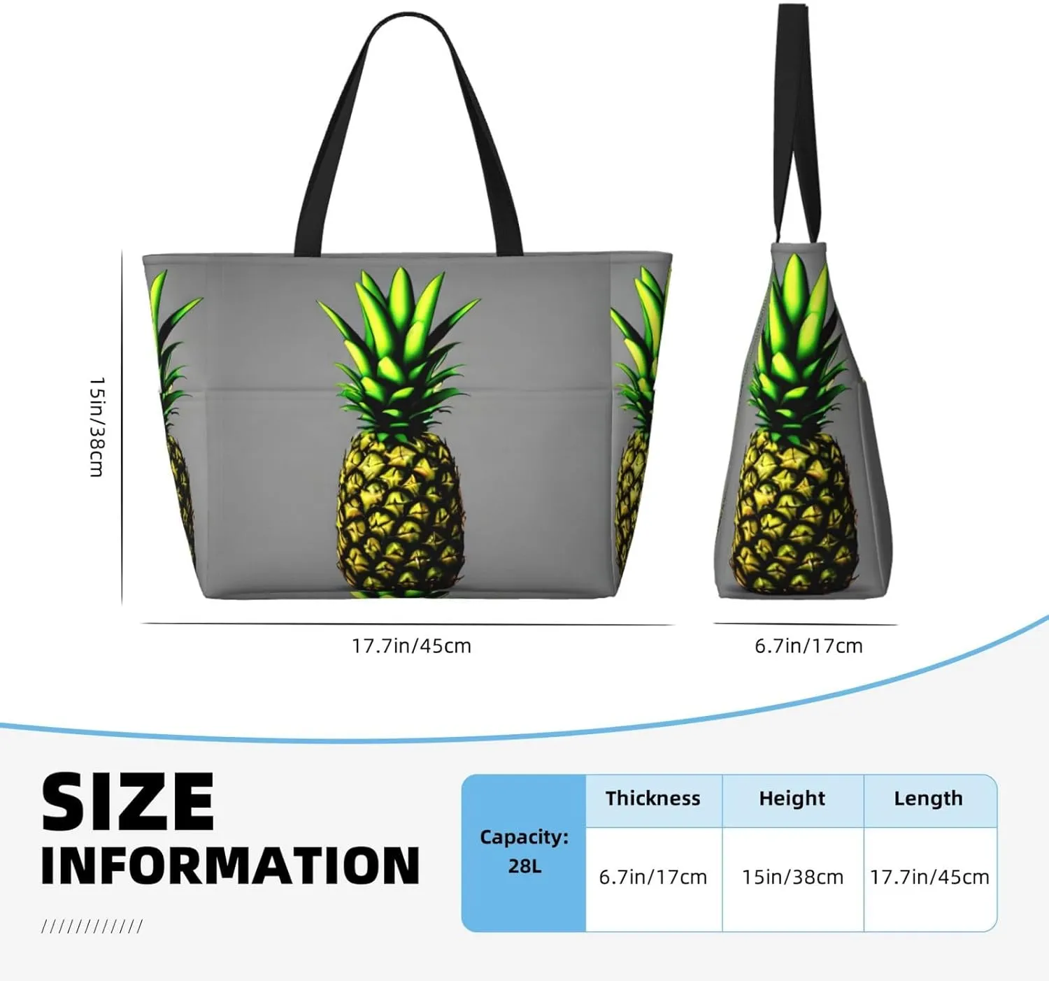 Mid Century Modern Spacious Large Capacity Beach Travel Bag - Foldable Beach Bag Tote Bag With Zipper