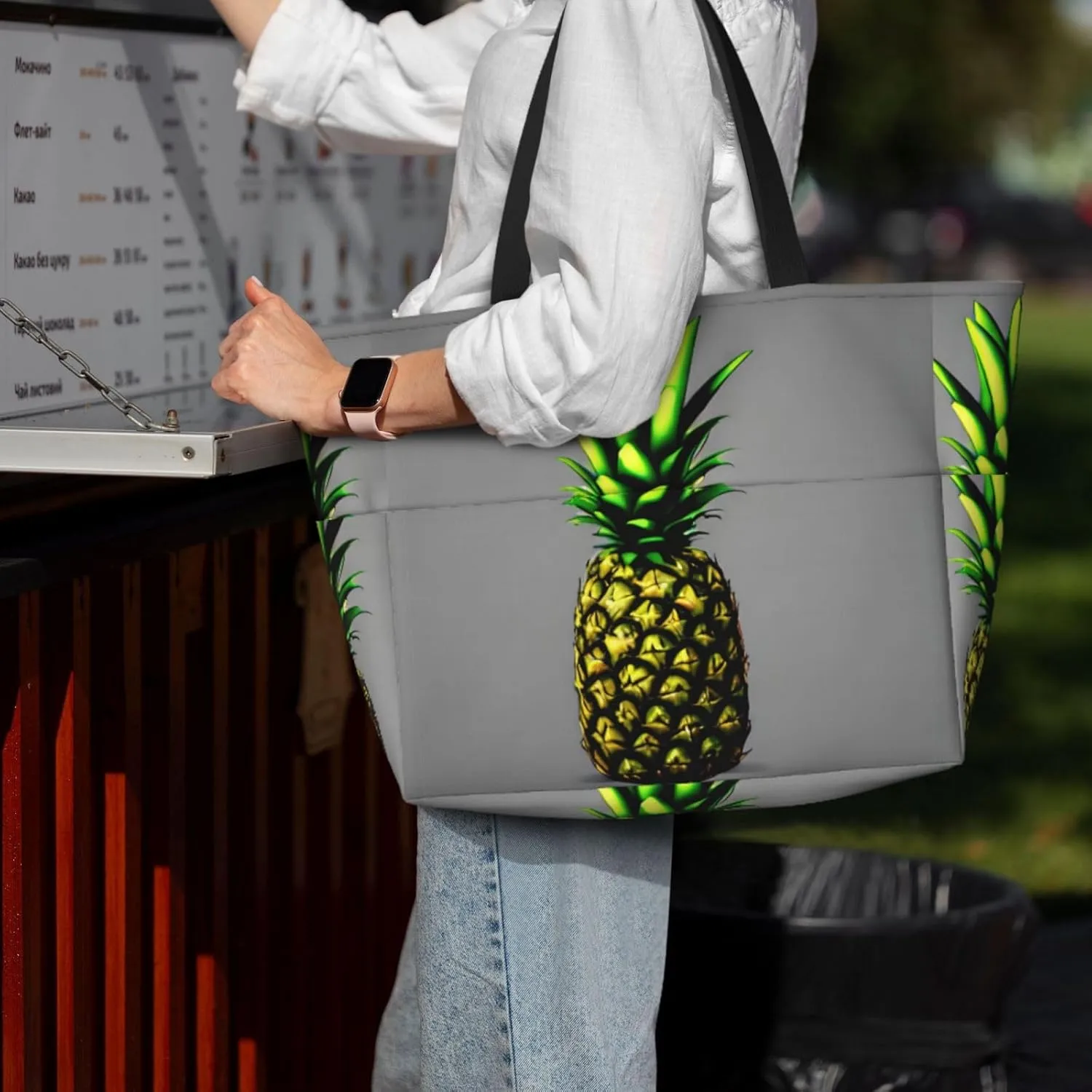 Mid Century Modern Spacious Large Capacity Beach Travel Bag - Foldable Beach Bag Tote Bag With Zipper