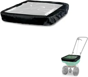 Mini Broadcast Spreader Cover with PVC Transparent Window,18.1"X16.1" Waterproof Fertilizer Spreader Cover,Suitable for Scotts Seed Spreader.Without Broadcast Spreader (Cover only)