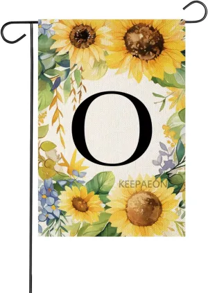 Monoram Letter B arden Fla Summer Sunflower 12x18 In Vertical Double Sided Sprin Floral Outside Decorations Small Linen Family Last Name Initial Yard Fla (2109)