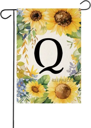 Monoram Letter B arden Fla Summer Sunflower 12x18 In Vertical Double Sided Sprin Floral Outside Decorations Small Linen Family Last Name Initial Yard Fla (2109)