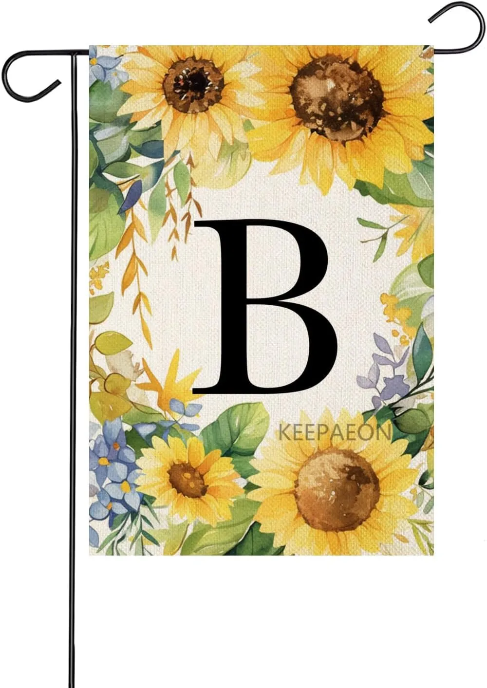 Monoram Letter B arden Fla Summer Sunflower 12x18 In Vertical Double Sided Sprin Floral Outside Decorations Small Linen Family Last Name Initial Yard Fla (2109)
