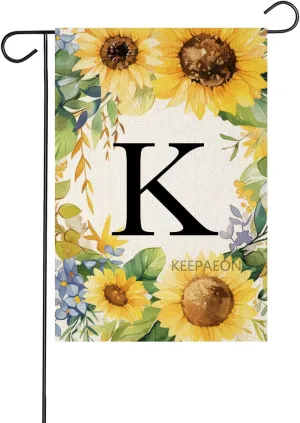 Monoram Letter B arden Fla Summer Sunflower 12x18 In Vertical Double Sided Sprin Floral Outside Decorations Small Linen Family Last Name Initial Yard Fla (2109)
