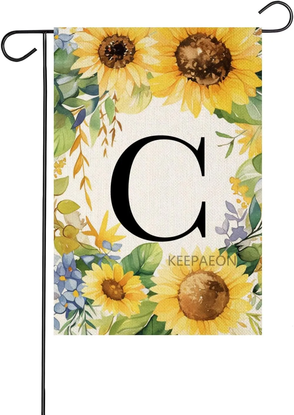 Monoram Letter B arden Fla Summer Sunflower 12x18 In Vertical Double Sided Sprin Floral Outside Decorations Small Linen Family Last Name Initial Yard Fla (2109)