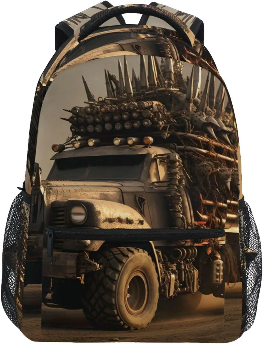 Monster Big Truck Mad Backpack Daypack Shoulder Bag Book Bag Lightweight Back Pack 11.4 ×16 In