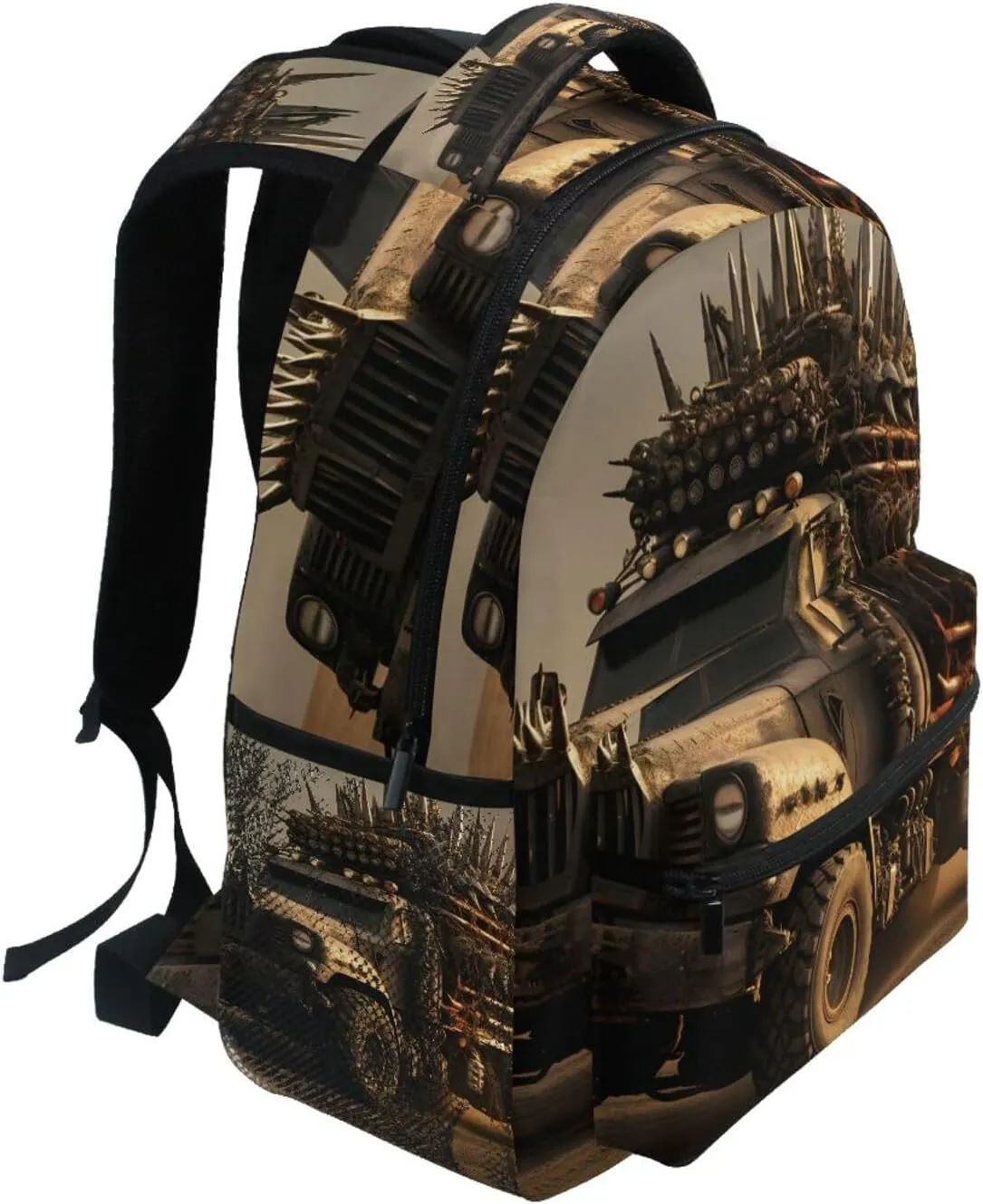 Monster Big Truck Mad Backpack Daypack Shoulder Bag Book Bag Lightweight Back Pack 11.4 ×16 In
