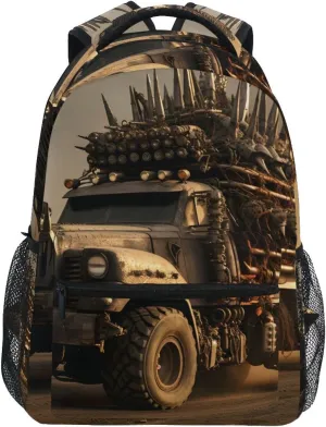 Monster Big Truck Mad Backpack Daypack Shoulder Bag Book Bag Lightweight Back Pack 11.4 ×16 In
