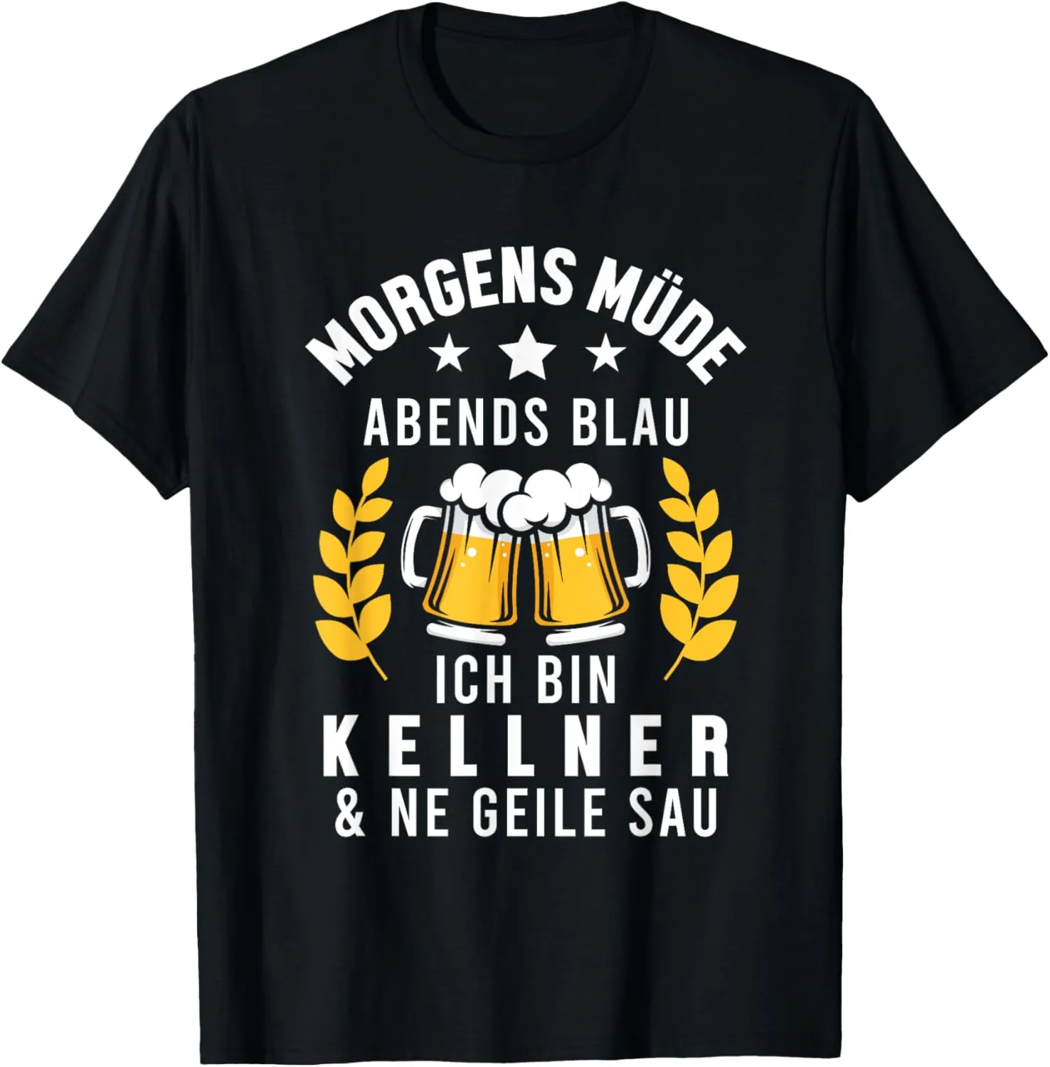 Morning Tired Evening Blue Ich bin Wellner T-Shirt