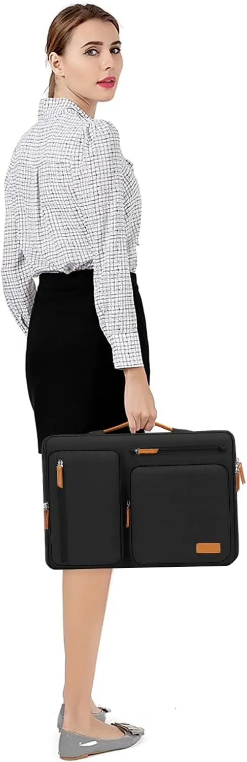 MOSISO 360 Protective Laptop Case 13.3 inch, 13-14 inch Laptop Sleeve Compatible with MacBook Air/Pro 13 / Pro 14, HP Dell Acer ASUS, Side Open Carrying Case with 4 Zipper Pockets&Handle, Black