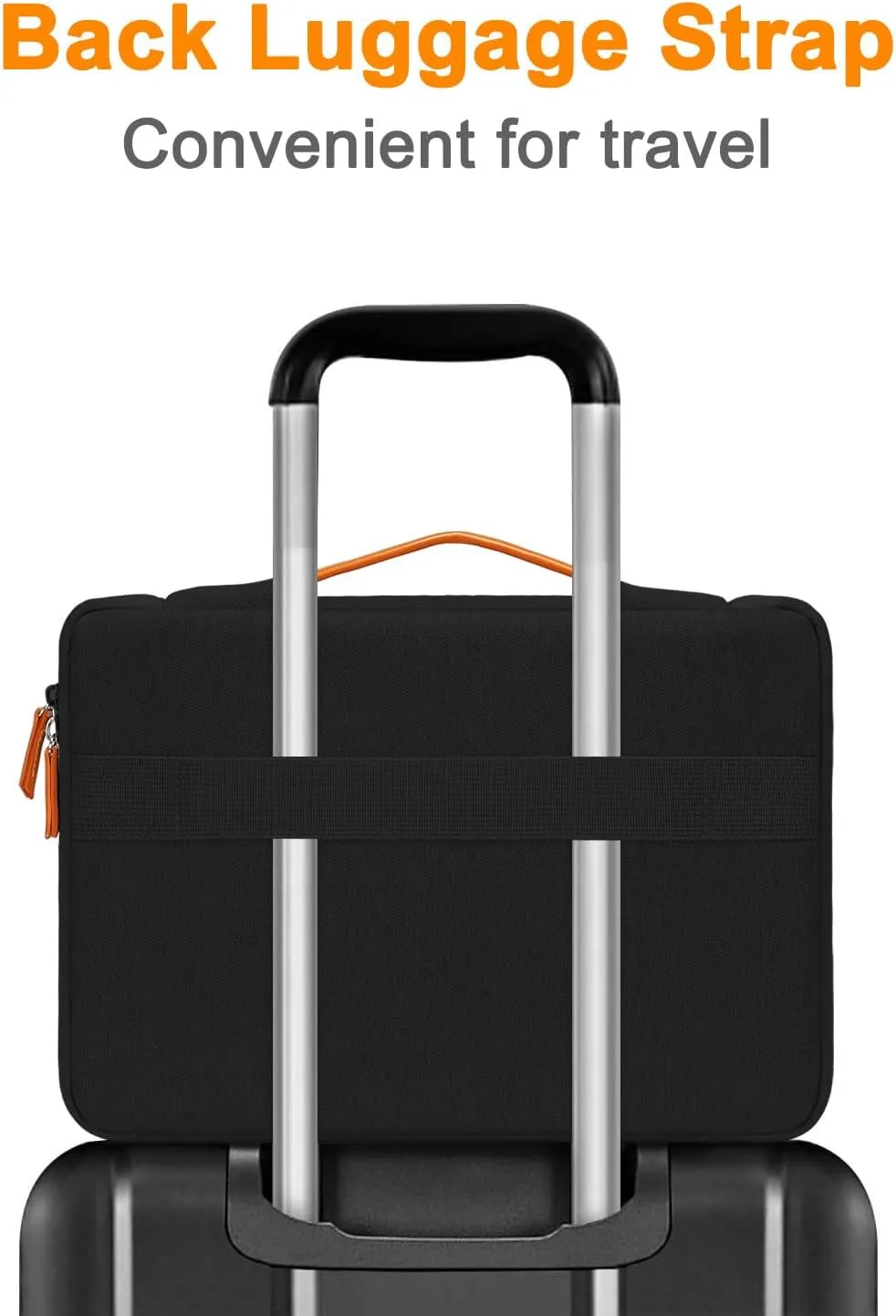 MOSISO 360 Protective Laptop Shoulder Bag, 15-15.6 inch Computer Bag Compatible with MacBook Pro 16, HP, Dell, Lenovo, Asus Notebook,Flapover Sleeve with Fully Open Zipper&Handle&Pockets, Black