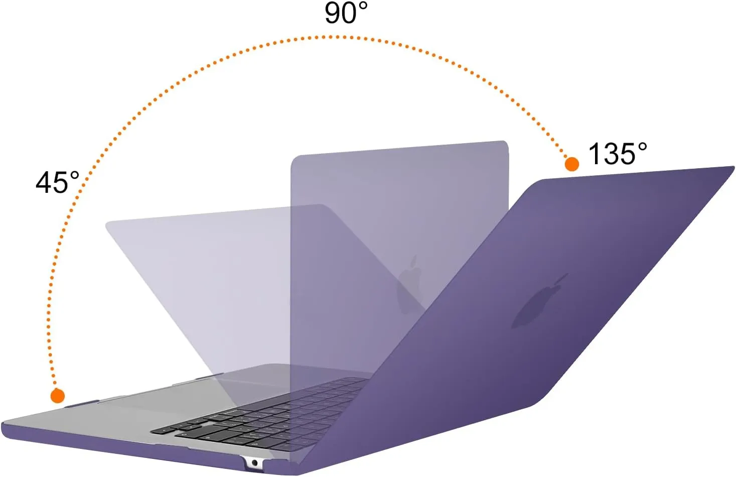MOSISO Compatible with MacBook Air 15 inch Case M4 M3 M2 2025 2024 2023 Release A3241 A3114 A2941 with Touch ID, Plastic Hard Shell Case&Keyboard Cover&Screen Protector&Storage Bag, Imperial Purple