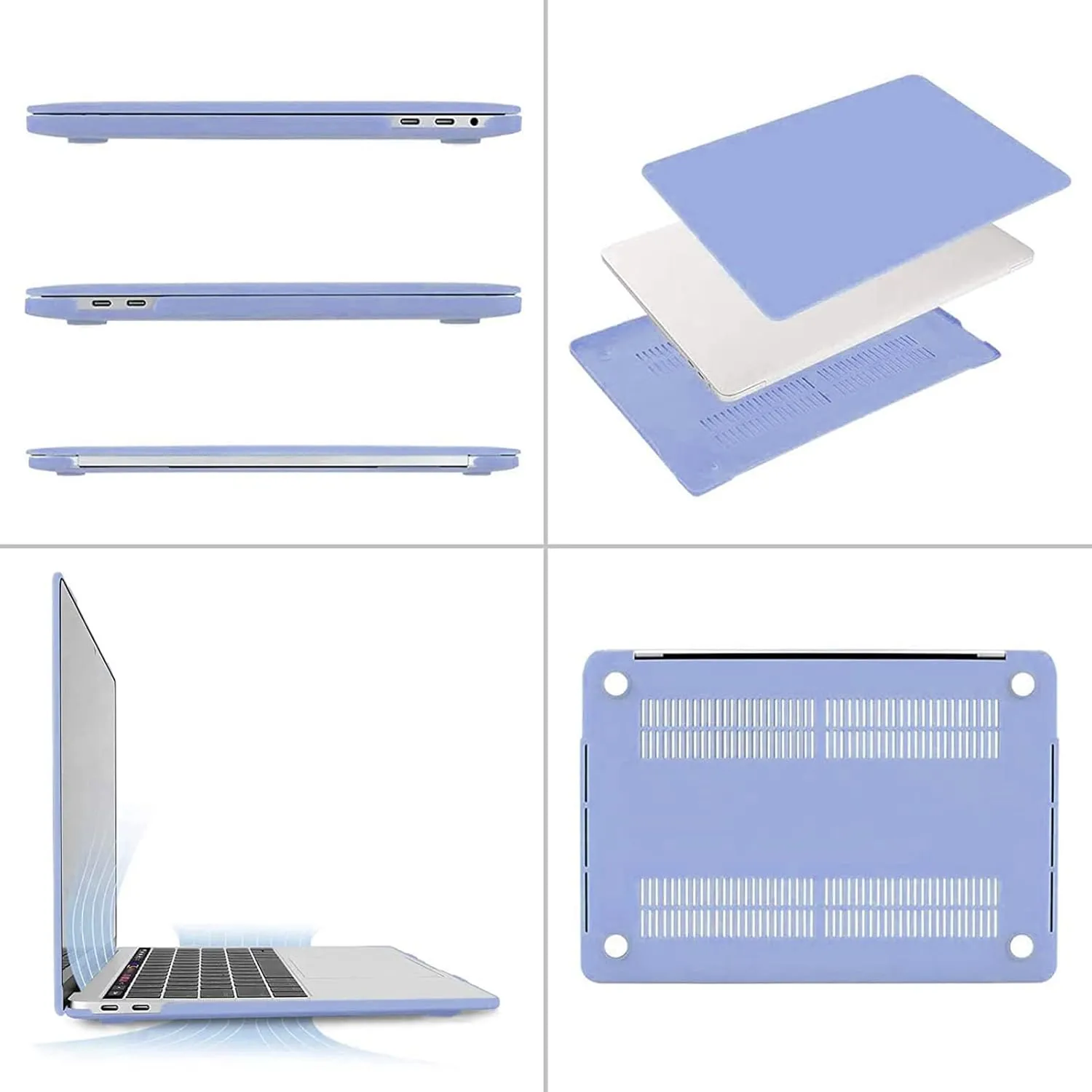 MOSISO Compatible with MacBook Pro 13 inch Case M2 2025, 2024, 2023, 2022-2016 A2338 M1 A2251 A2289 A2159 A1989 A1708 A1706, Plastic Hard Shell&Keyboard Cover&Screen Film&Storage Bag, Serenity Blue