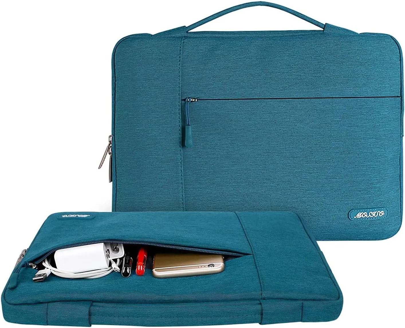 MOSISO Laptop Case 13 inch, 13 inch Laptop Sleeve with Handle Compatible with MacBook Air 13 M4 M3 M2 M1 2025-2018 / Pro 13 M2 M1 2025-2016, Polyester Multifunctional Computer Bag, Deep Teal