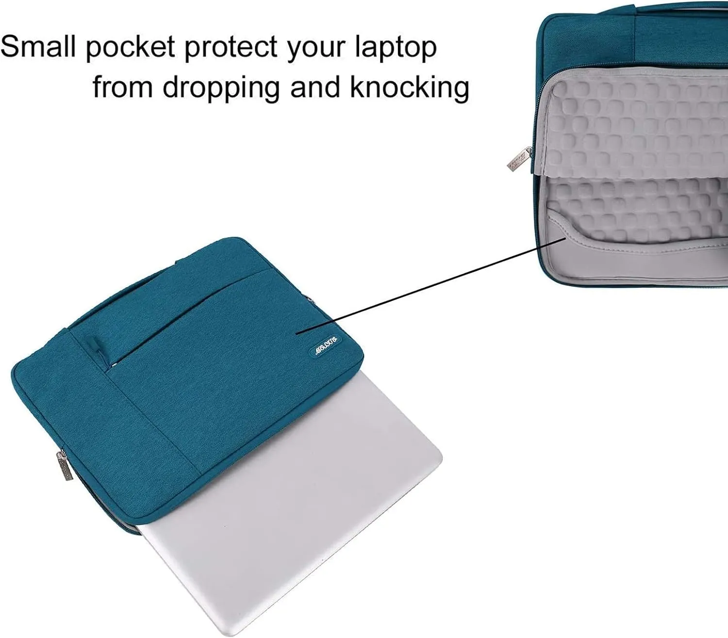 MOSISO Laptop Case 13 inch, 13 inch Laptop Sleeve with Handle Compatible with MacBook Air 13 M4 M3 M2 M1 2025-2018 / Pro 13 M2 M1 2025-2016, Polyester Multifunctional Computer Bag, Deep Teal