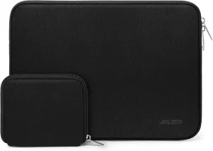 MOSISO Laptop Case 13.3 inch, 13-13.3 inch Laptop Sleeve Bag Compatible with MacBook Air/Pro 13 / Pro 14, HP Dell ASUS Lenovo Notebook, Neoprene Computer Sleeve Bag with Small Case, Black