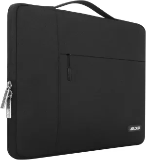 MOSISO Laptop Case 13.3 inch, 13-14 inch Laptop Sleeve with Handle Compatible with MacBook Air/Pro 13 / Pro 14, HP Dell ASUS Lenovo Notebook, Polyester Multifunctional Computer Bag, Black