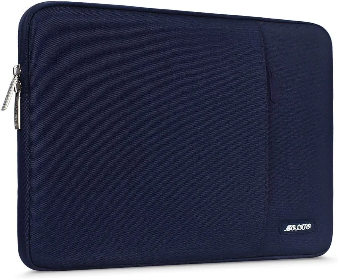 MOSISO Laptop Case 15 inch, 15 inch Laptop Sleeve Compatible with MacBook Air 15 M4 A3241 M3 A3114 M2 A2941 2025 2024 2023,Dell XPS 15,Polyester Vertical Computer Sleeve Bag with Pocket, Navy Blue