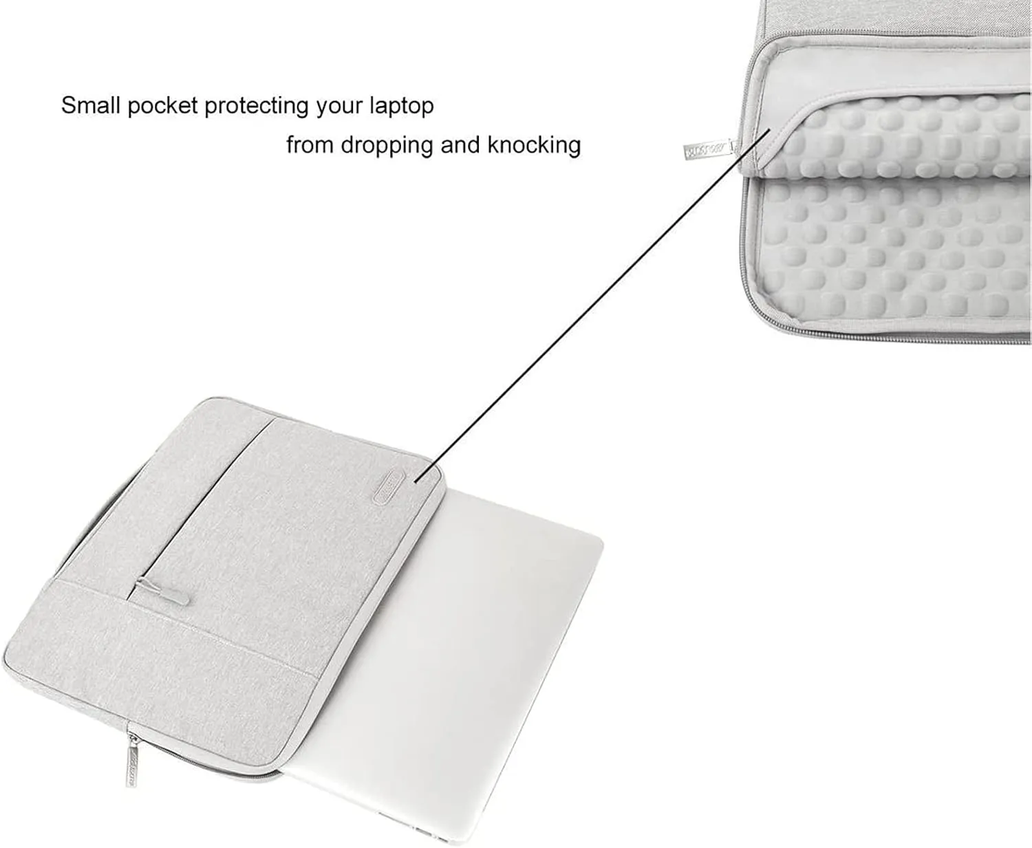 MOSISO Laptop Case 16 inch, 15-15.6 inch Laptop Sleeve with Handle Compatible with MacBook Pro 16 inch, HP, Acer, Dell, Lenovo, ASUS Notebook, Polyester Multifunctional Computer Bag, Gray