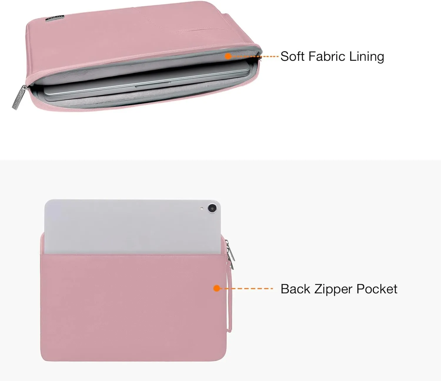 MOSISO Laptop Shoulder Bag Compatible with MacBook Air 15 inch M2 A2941 2023 / Pro 15 A1990 A1707, 15 inch Surface Laptop 5/4/3, HP Stream 14, Polyester Briefcase Sleeve with Side Handle, Pink