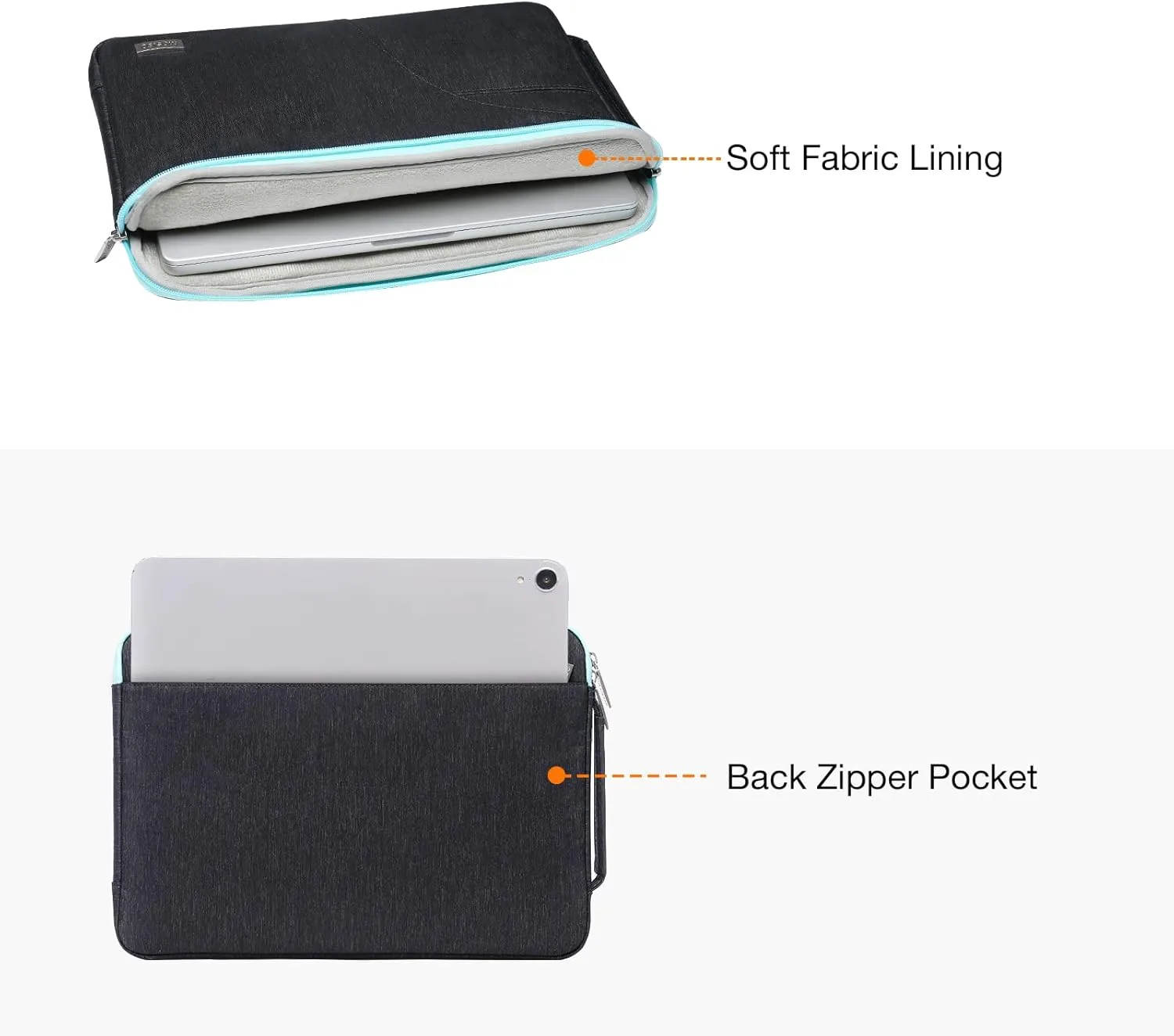 MOSISO Laptop Shoulder Bag Compatible with MacBook Air/Pro, 13-13.3 inch Notebook, Compatible with MacBook Pro 14 inch M3 M2 M1 2023-2021,Polyester Briefcase Sleeve with Front Arc Pocket, Blue