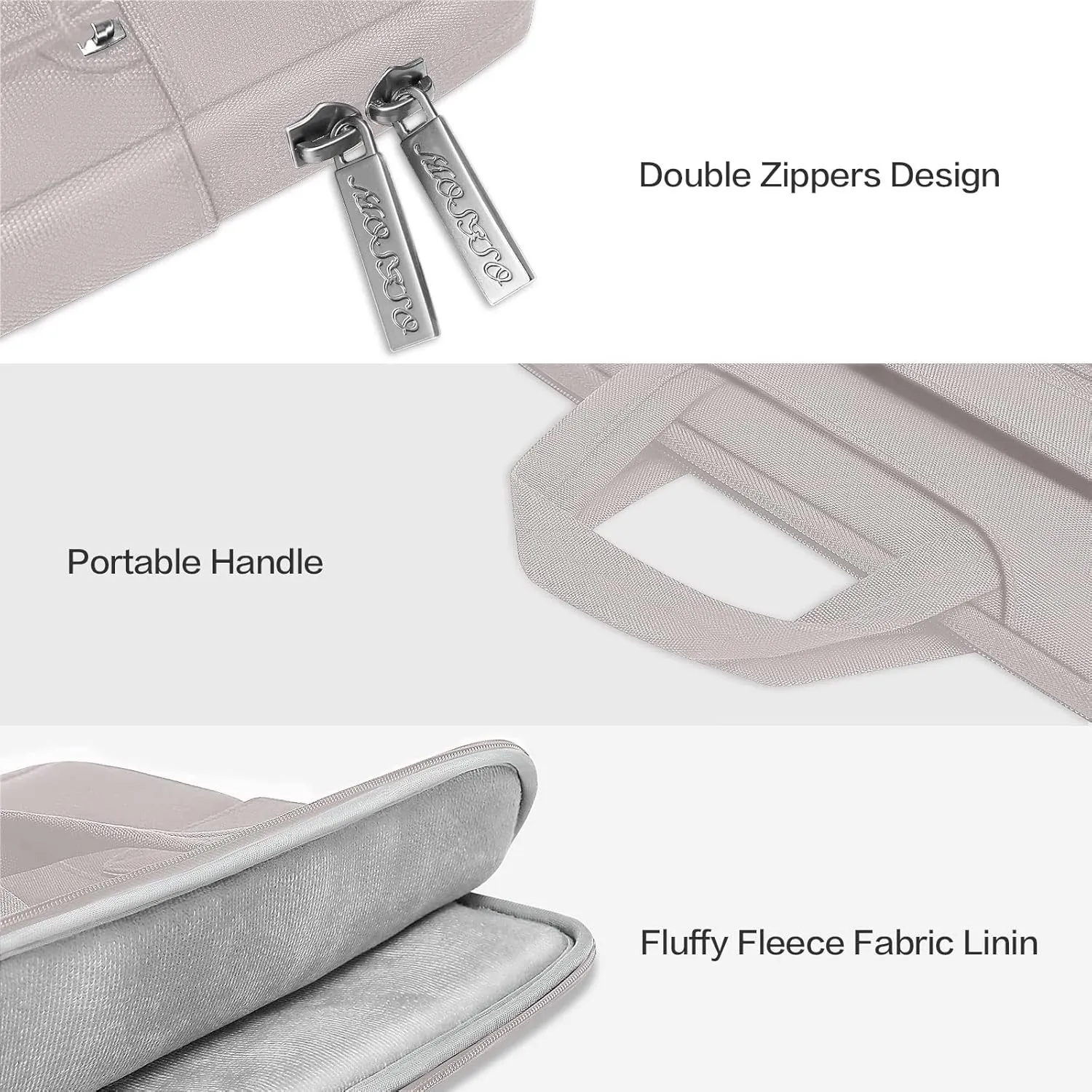 MOSISO Laptop Shoulder Bag Compatible with MacBook Pro 16 inch 2023-2019 M3 A2991 M2 A2780 M1 A2485 A2141/Pro 15 A1398,15-15.6 inch Notebook,Polyester Flapover Briefcase Sleeve Case, Rock Gray