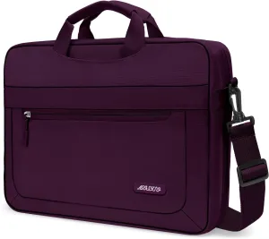 MOSISO Laptop Shoulder Messenger Bag Compatible with MacBook Air/Pro,13-13.3 inch Notebook,Compatible with MacBook Pro 14 inch M3 M2 M1 Pro Max 2023-2021 with Adjustable Depth at Bottom,Magenta Purple
