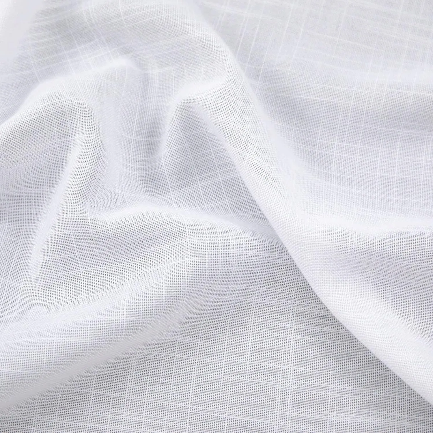 Mrs.Naturall 60 Inch Wide Curtains White for Living Room 2 Panels Pair Rod Pocket Drapes Semi Sheer Linen Extra Large Curtains for Home Office Hotel Flat Family Sunroom Loft Width 5 x 9 FT Long 60x108
