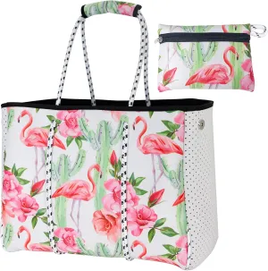 Neoprene Tote Bag Summer Beach Bag Travel Shoulder Bag Waterproof Pool Bag for Women & Men